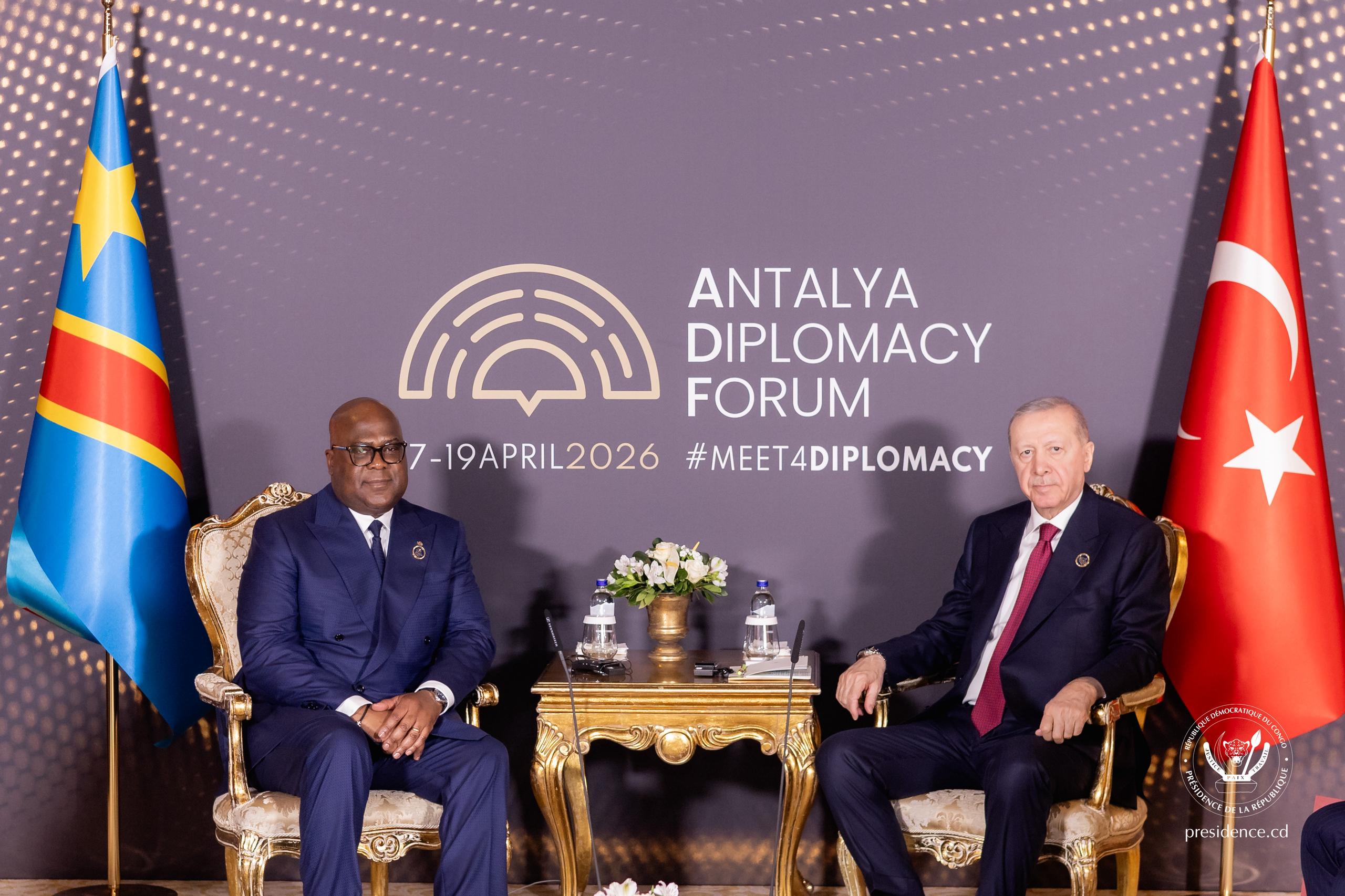 Coopération Rdc-Türkiye : Le Président Félix-Antoine Tshisekedi a rencontré son homologue Turc, Recep Tayyip Erdoğan